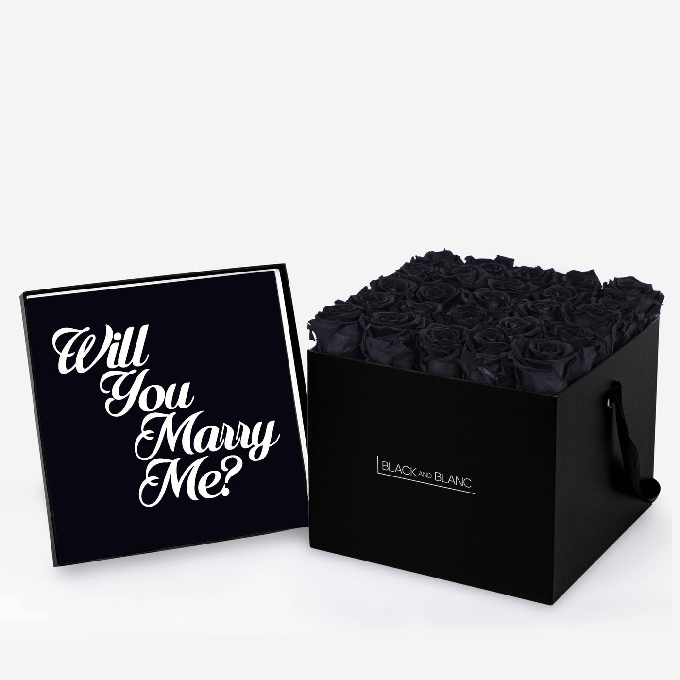 Infinity Texte de Fleur - Will You Marry Me? - BLACK AND BLANC