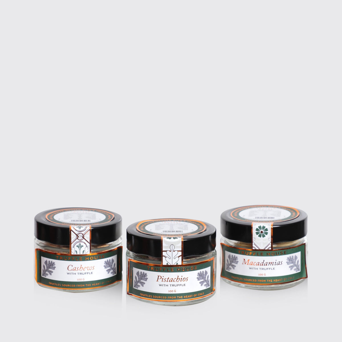 Trffule House - Set of 3 Truffle Nuts Christmas Hamper - BLACK AND BLANC
