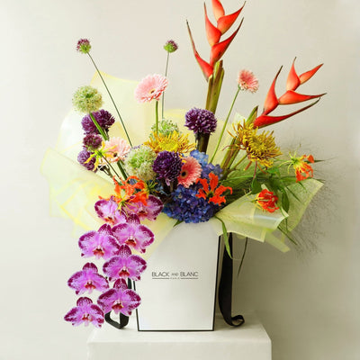 Tropical and Whisper Bouquet - BLACK AND BLANC