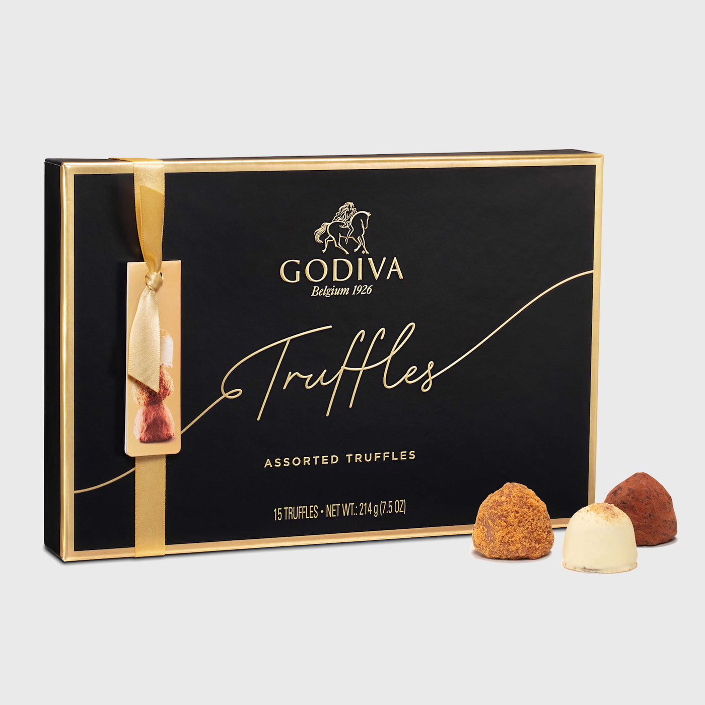 Godiva Signature Chocolate Truffles Gift Box with assorted truffles and gold accents