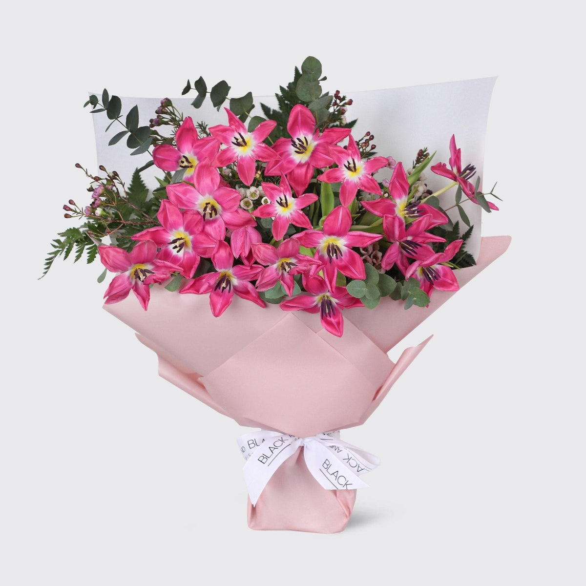 Tulipe de Rose Bouquet - BLACK AND BLANC