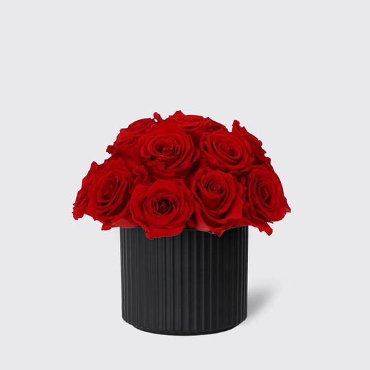 Vase - Infinity Roses - BLACK AND BLANC