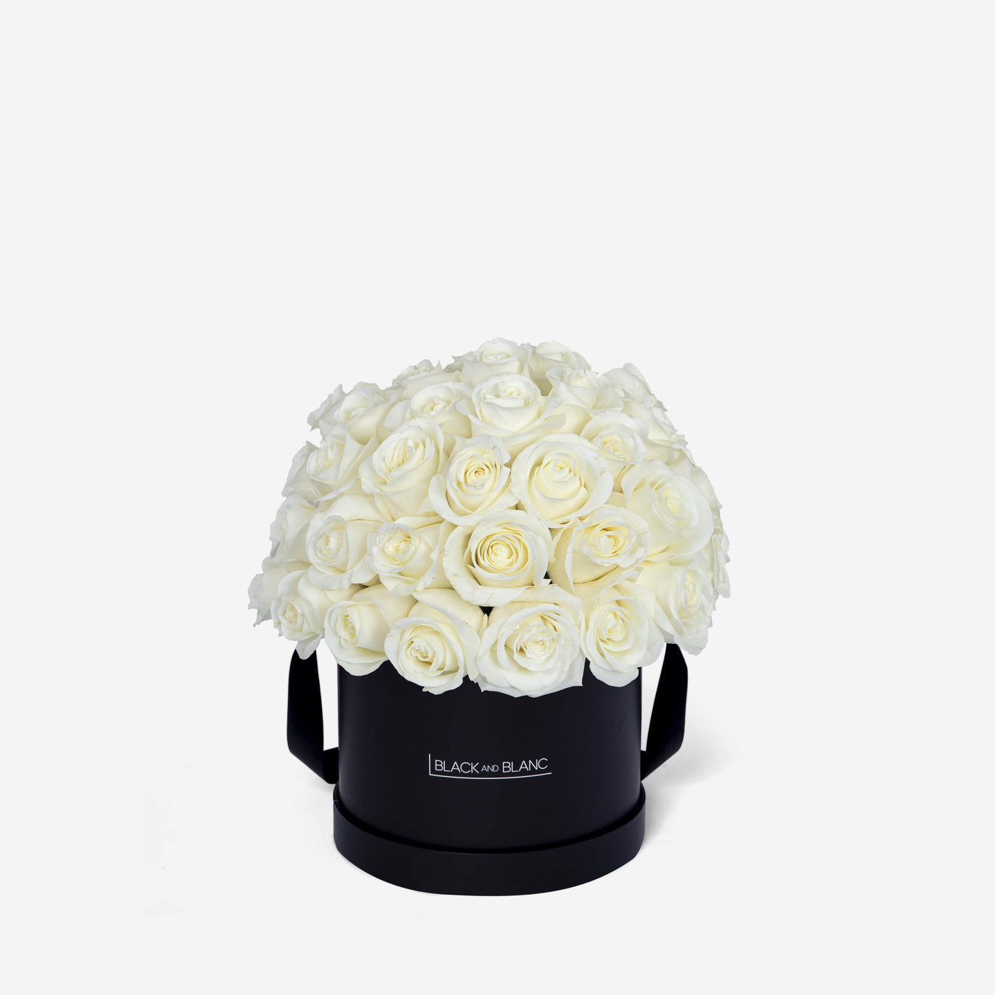 White Dôme in Box - Fresh Flowers - Le Grand / Black - Box