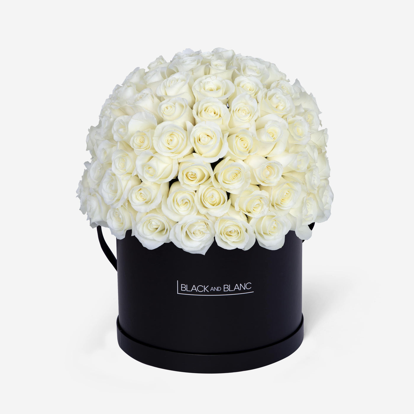 White Dôme in Box - Fresh Flowers - Le Luxi / Black - Box