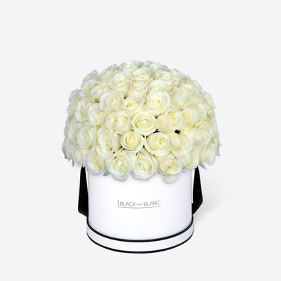 White Dôme in Box - Fresh Flowers - Le Maxi / White - Box