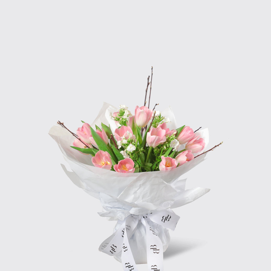 Wild Pink Tulips Bouquet - BLACK AND BLANC