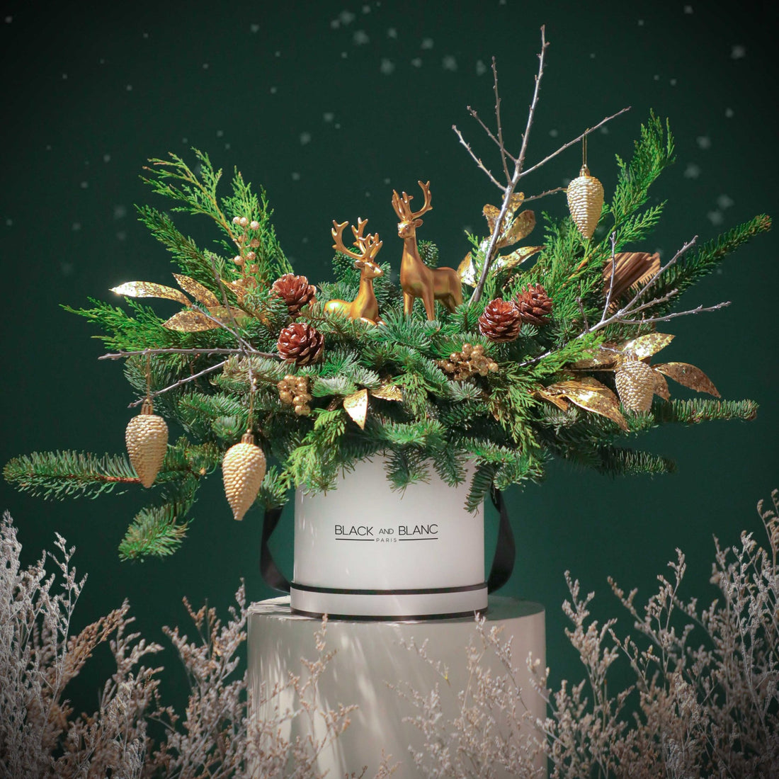 Winter’s Harvest - Fresh Flowers - BLACK AND BLANC