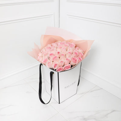 50/51 Pink Roses Bouqs - Fresh Flowers - BLACK AND BLANC