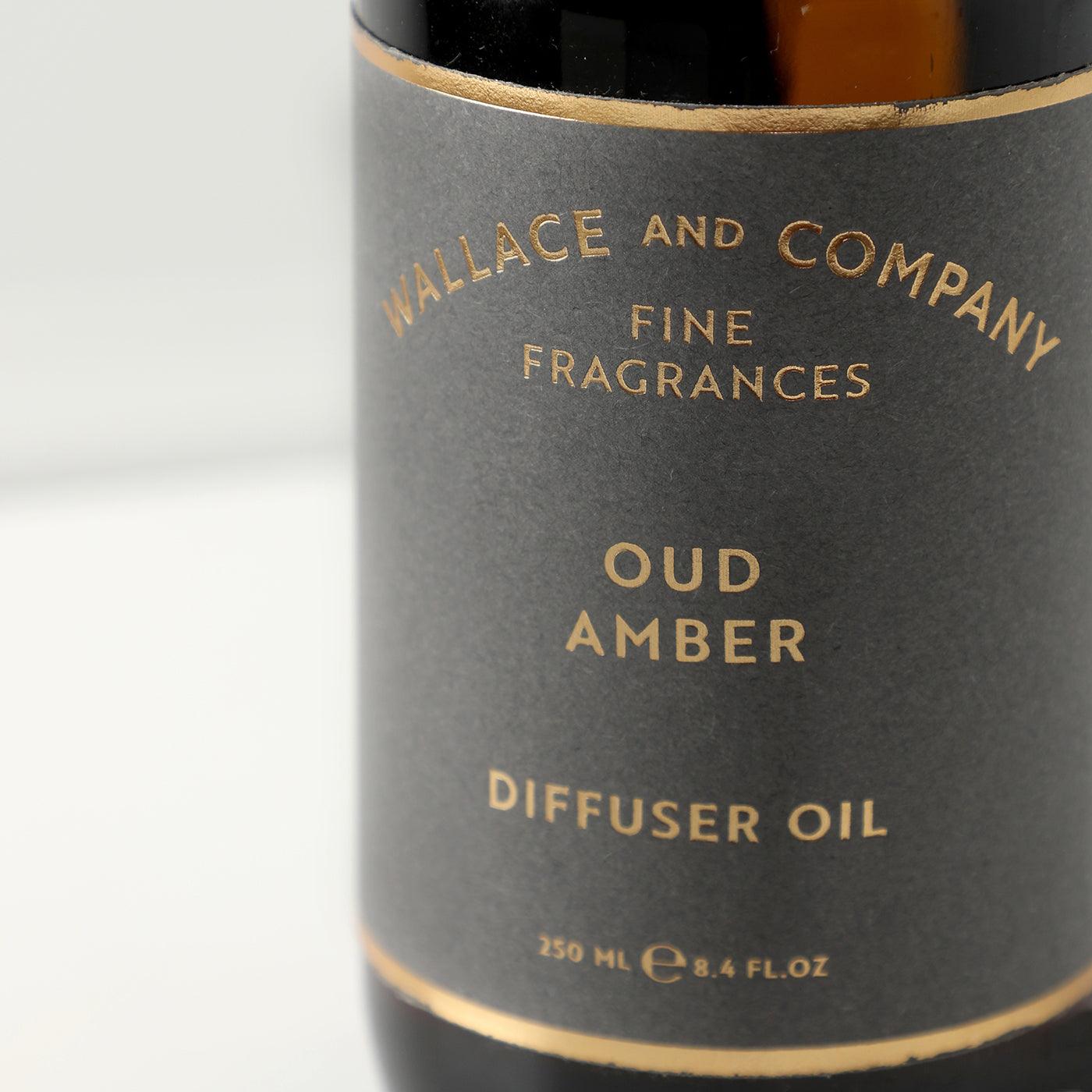 Wallace and Co - Oud Amber Diffuser - BLACK AND BLANC