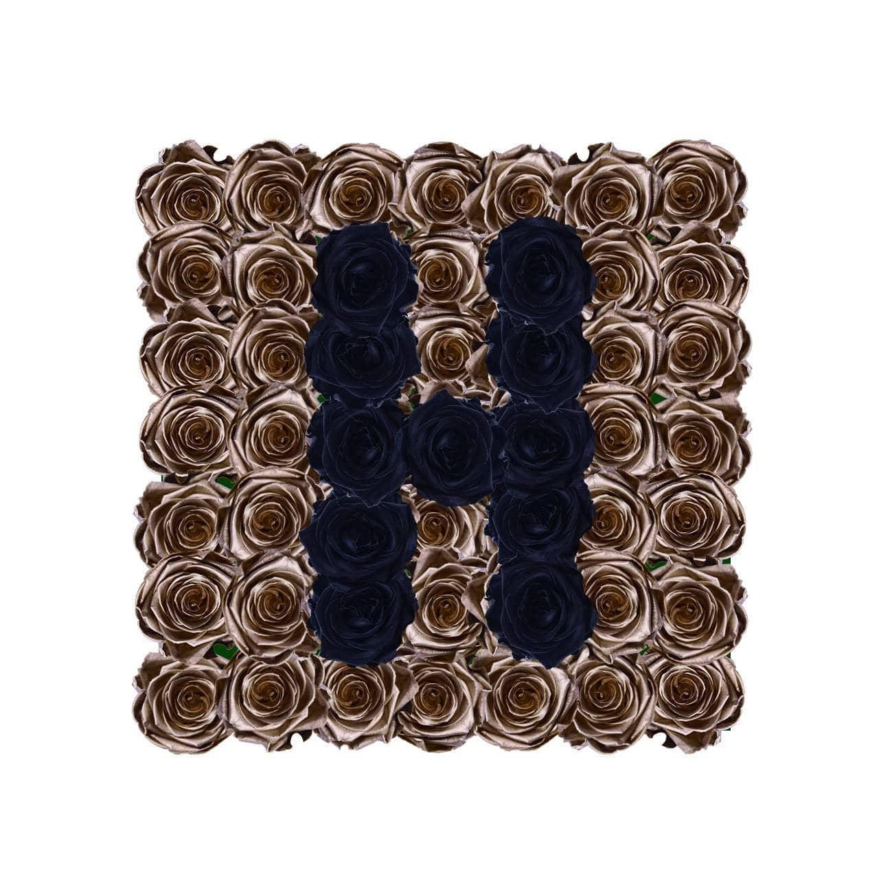 Infinity Letter H - BLACK AND BLANC